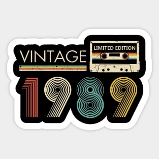 Vintage 1989 Limited Edition Cassette 35th Birthday Sticker